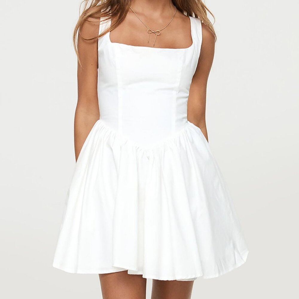 Straplie Mini Dress White